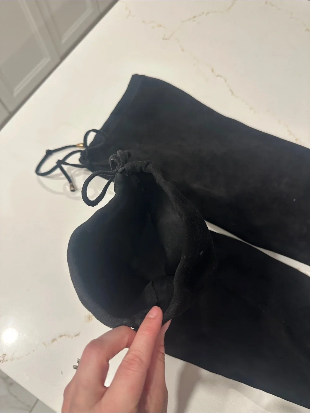Black Over-the-Knee Block Heel Boots - Picture 10 of 10